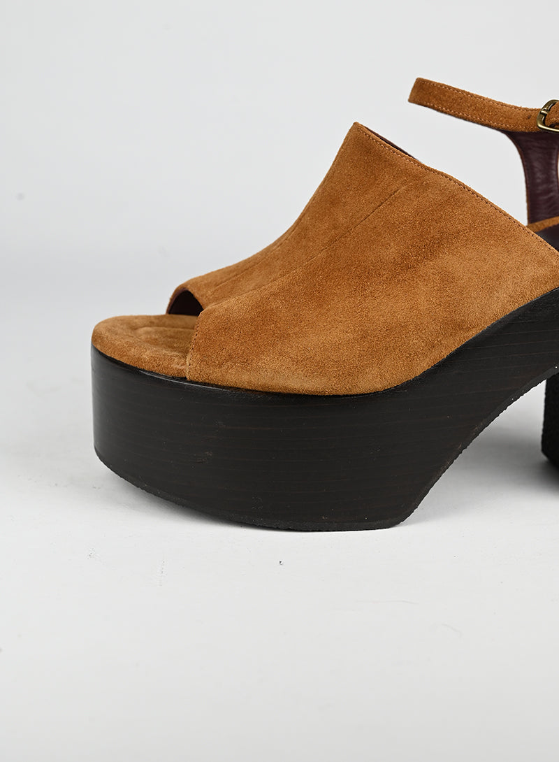 Dries Van Noten Scarpe con zeppa cognac - N. 39 ½
