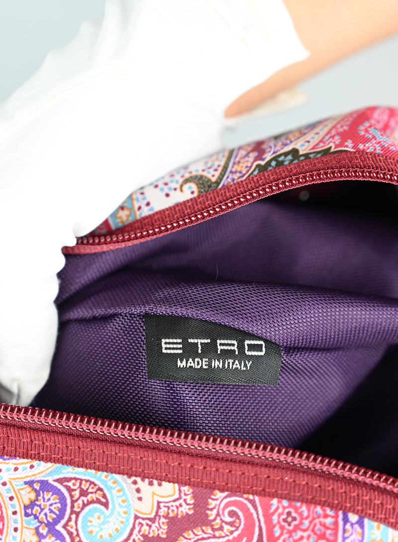 Etro Beauty case Paisley in tessuto rosa