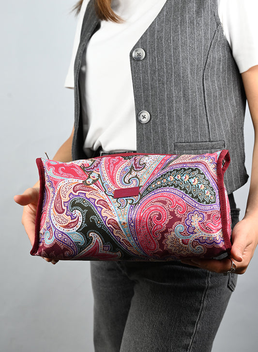 Etro Beauty case Paisley in tessuto rosa