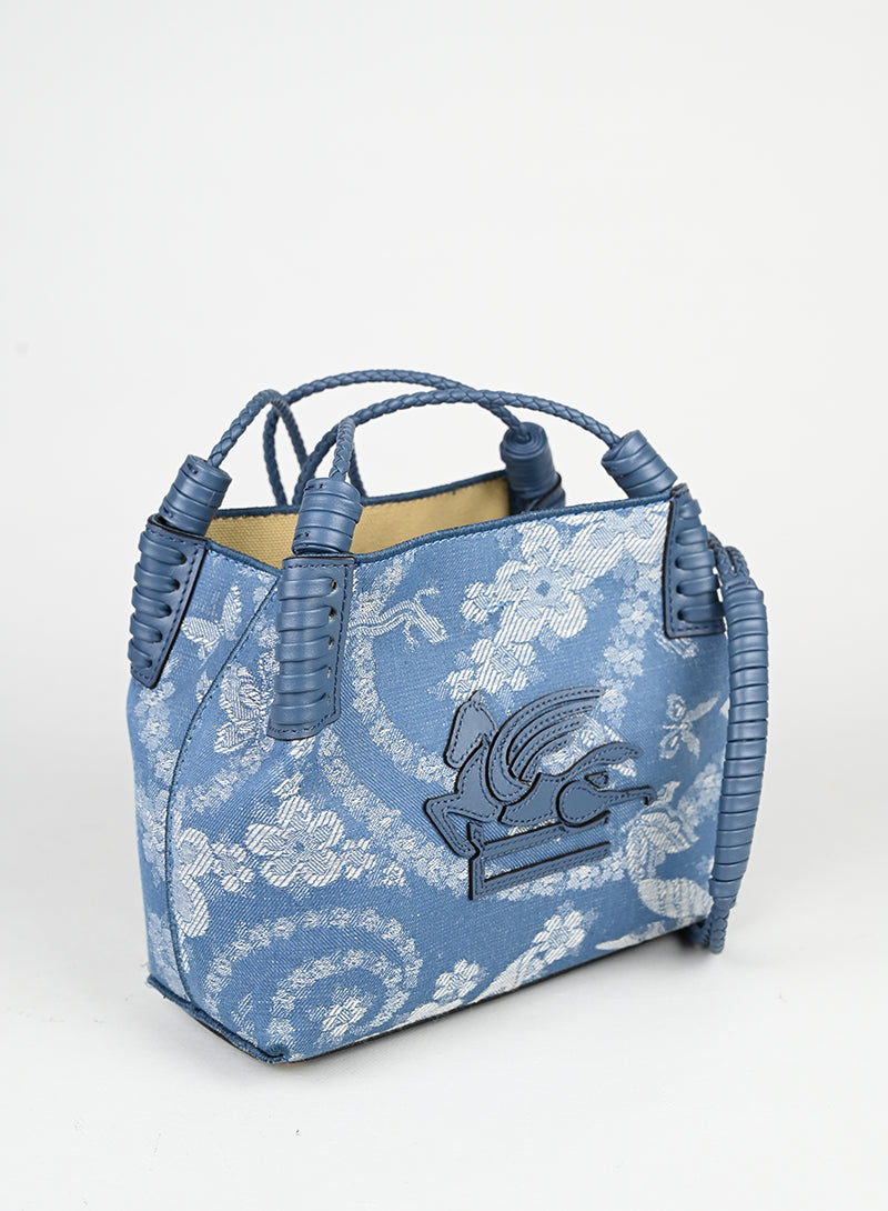 Etro Borsa a secchiello in denim azzurro -  lesleyluxuryvintage