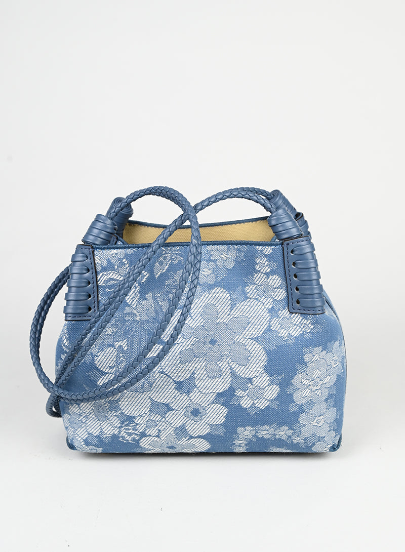 Etro Borsa a secchiello in denim azzurro -  lesleyluxuryvintage
