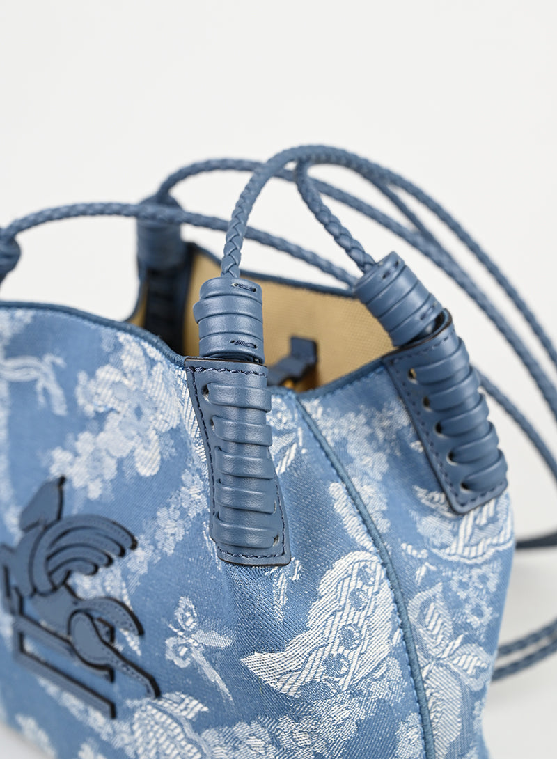 Etro Borsa a secchiello in denim azzurro -  lesleyluxuryvintage