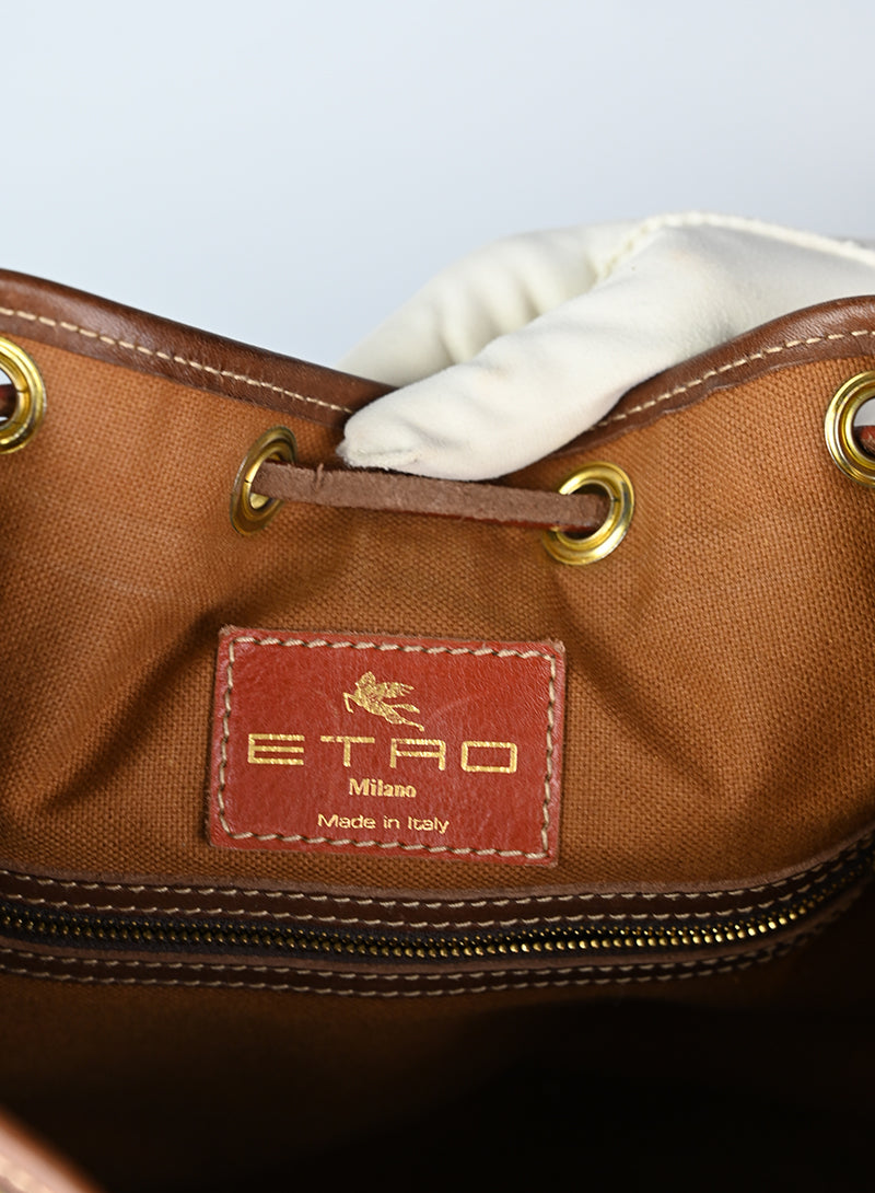 Etro Borsa a Secchiello con fantasia verde