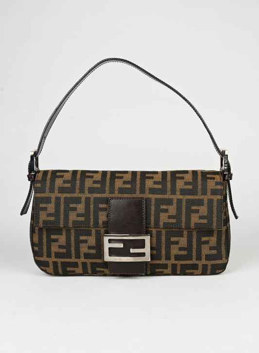 Fendi Baguette in tessuto Zucca FF