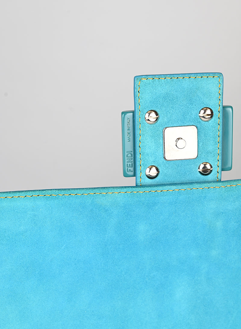 Fendi Borsa Mama Baguette in vernice verde -  lesleyluxuryvintage