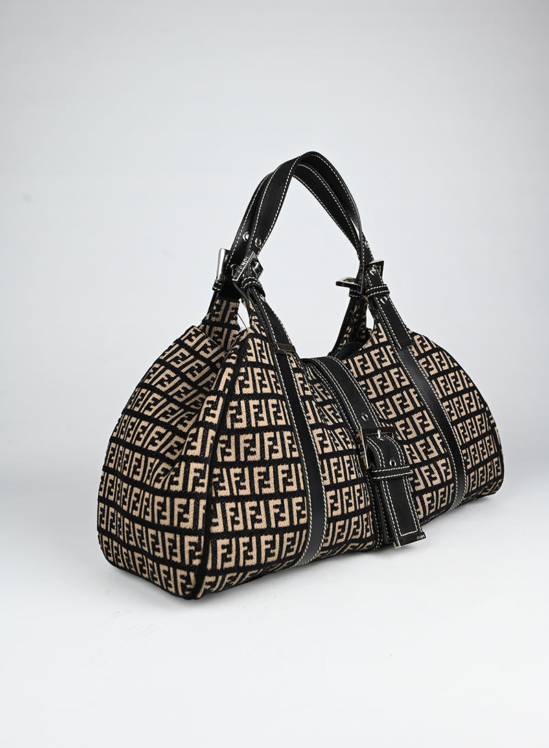 Fendi Borsa Trapeze Zucca in canvas