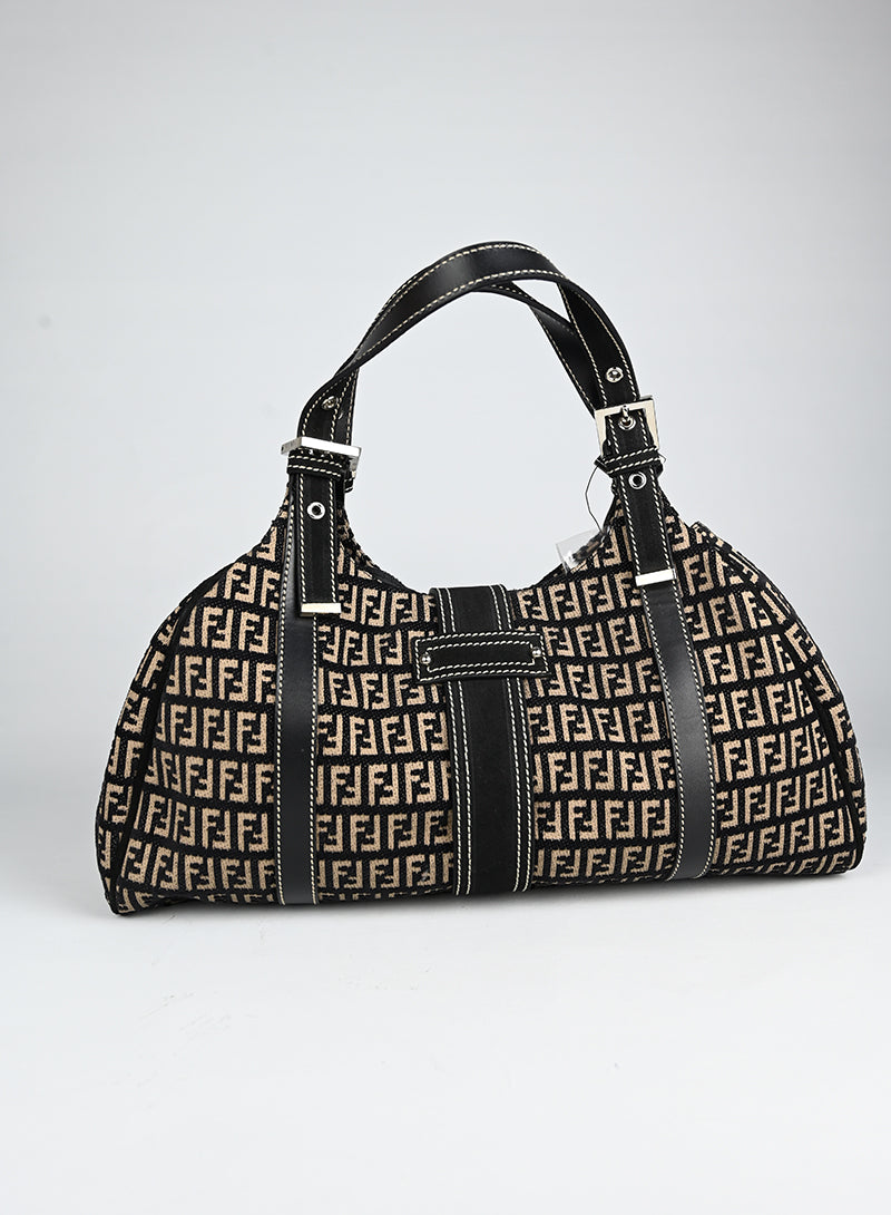 Fendi Borsa Trapeze Zucca in canvas