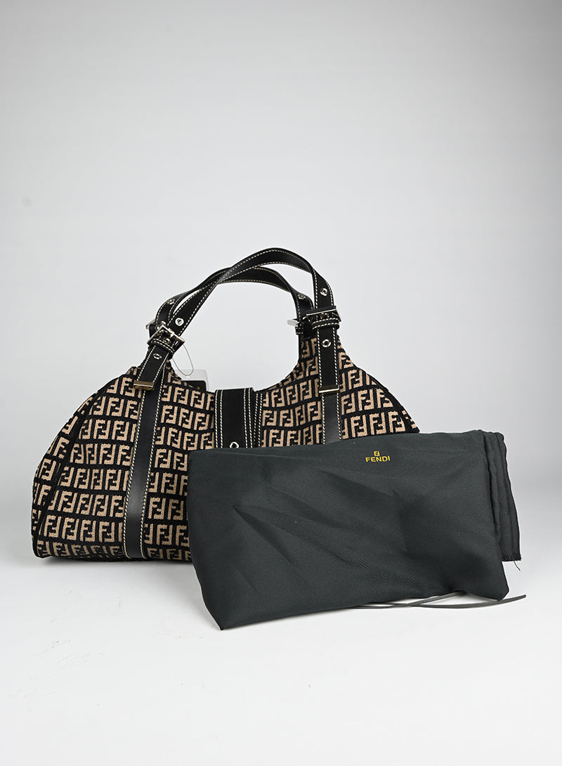 Fendi Borsa Trapeze Zucca in canvas