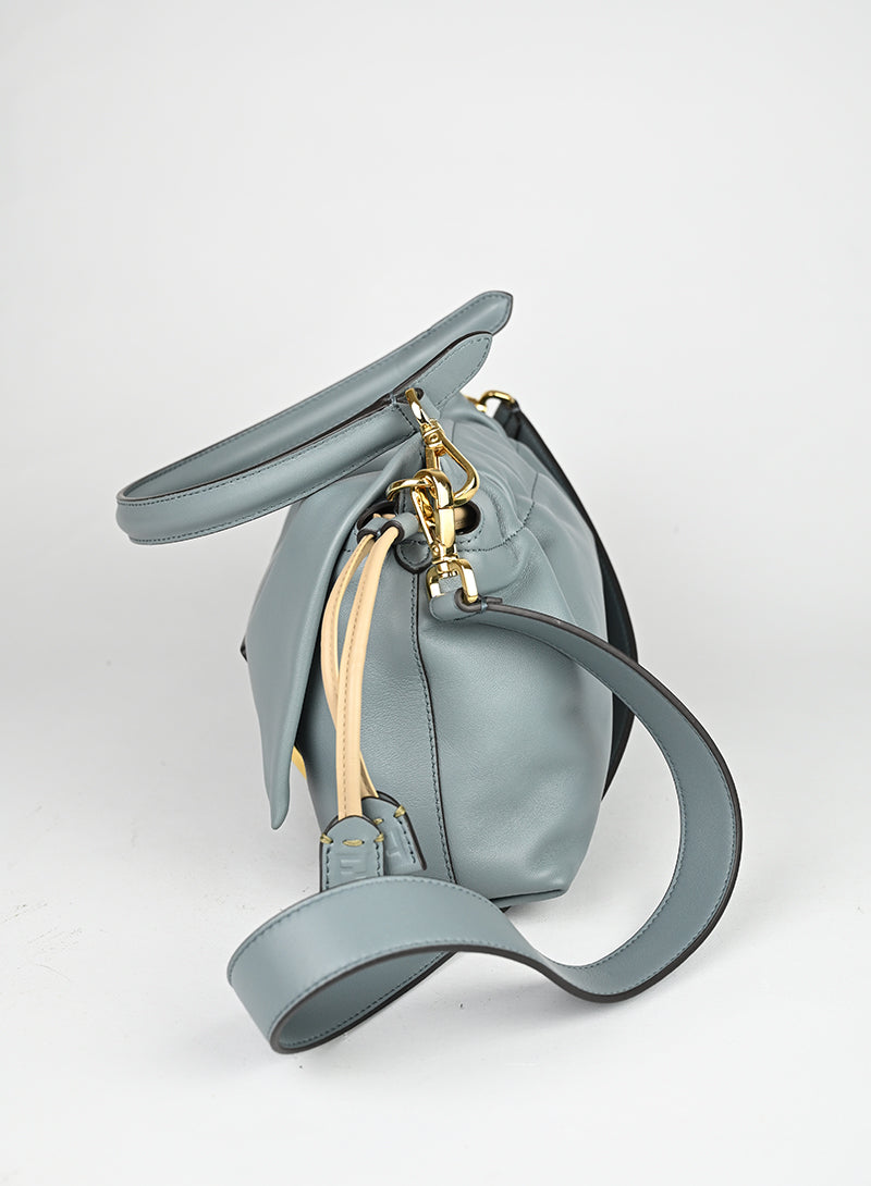 Fendi Borsa Mamma Baguette Soft in pelle ceruleo