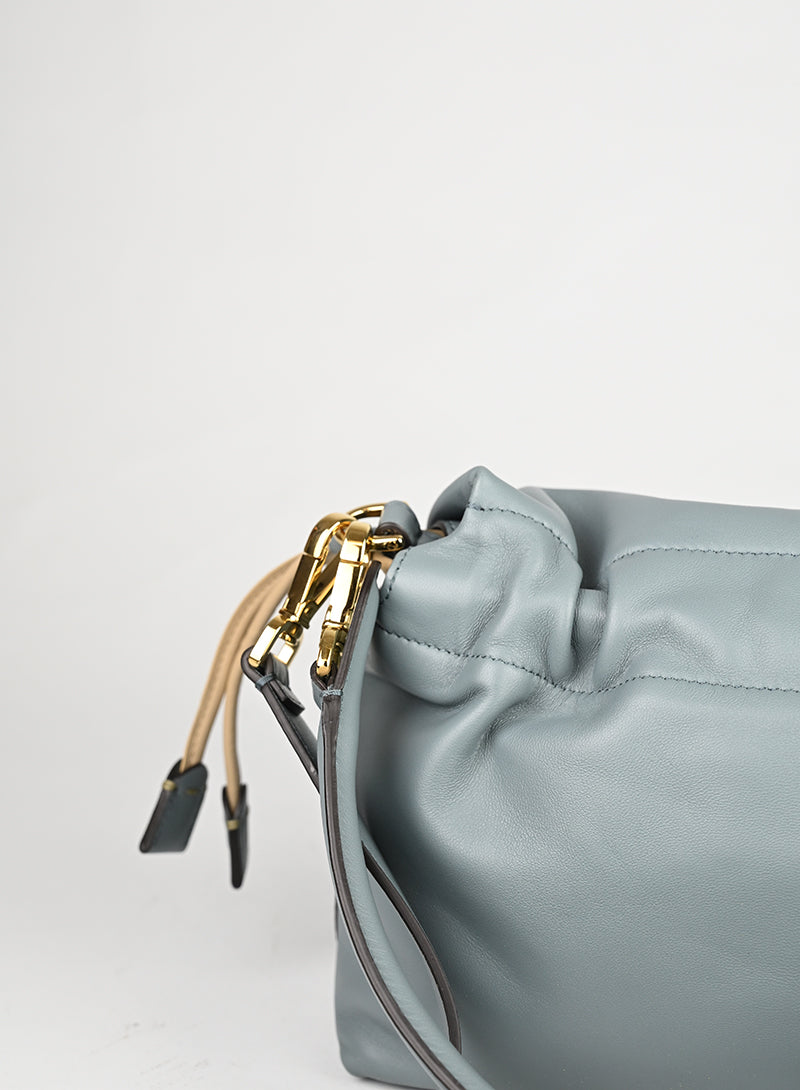 Fendi Borsa Mamma Baguette Soft in pelle ceruleo