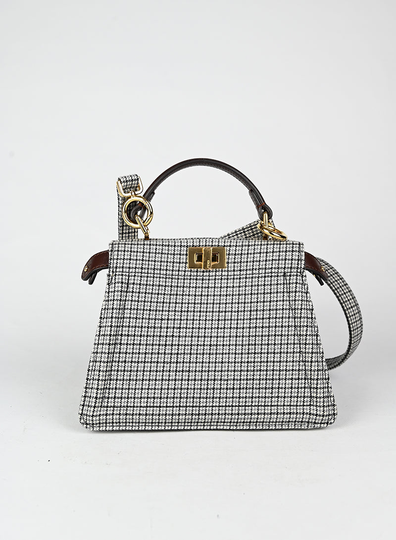 Fendi Borsa Peekaboo Pied de puole grigia