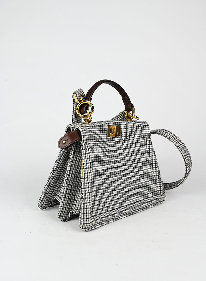 Fendi Borsa Peekaboo Pied de puole grigia