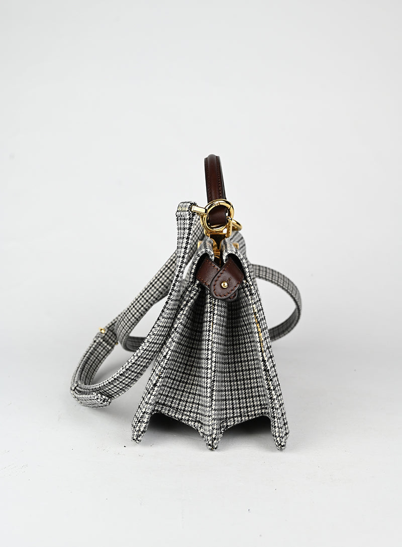 Fendi Borsa Peekaboo Pied de puole grigia