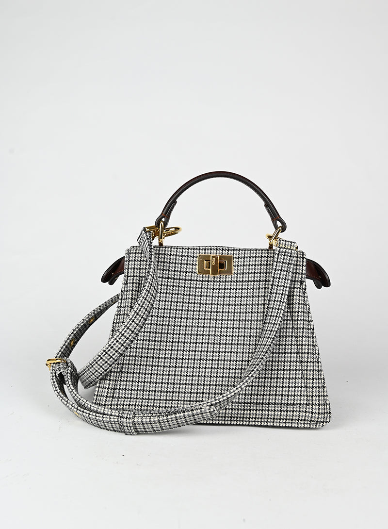 Fendi Borsa Peekaboo Pied de puole grigia