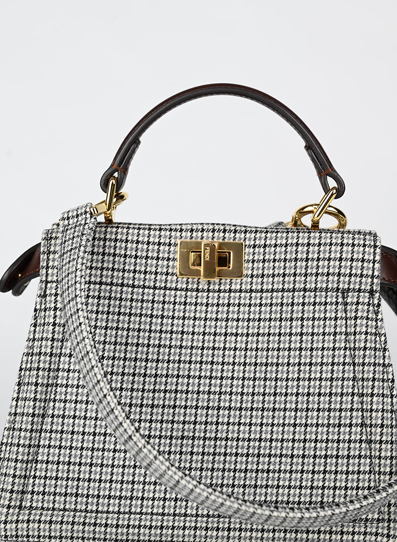 Fendi Borsa Peekaboo Pied de puole grigia