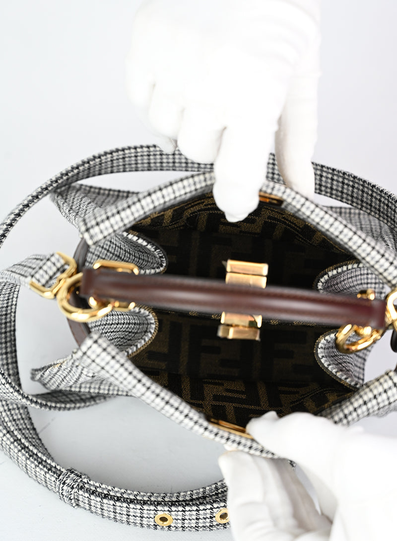 Fendi Borsa Peekaboo Pied de puole grigia