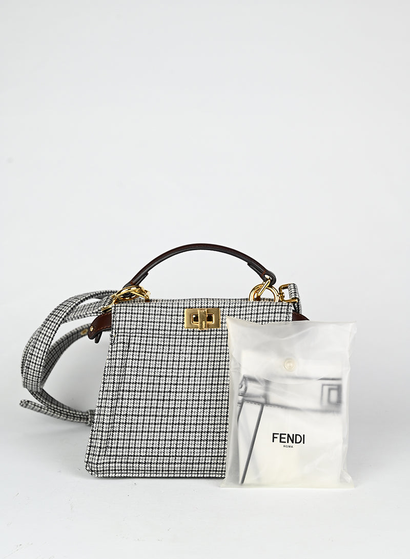 Fendi Borsa Peekaboo Pied de puole grigia