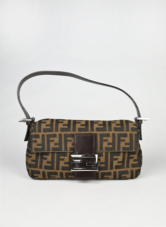 Fendi Baguette Zucca Marrone -  lesleyluxuryvintage