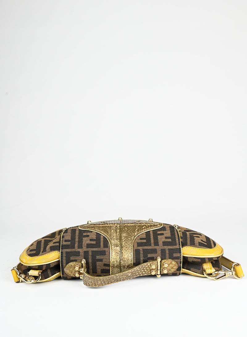Fendi Borsa Vanity mirror marrone e oro