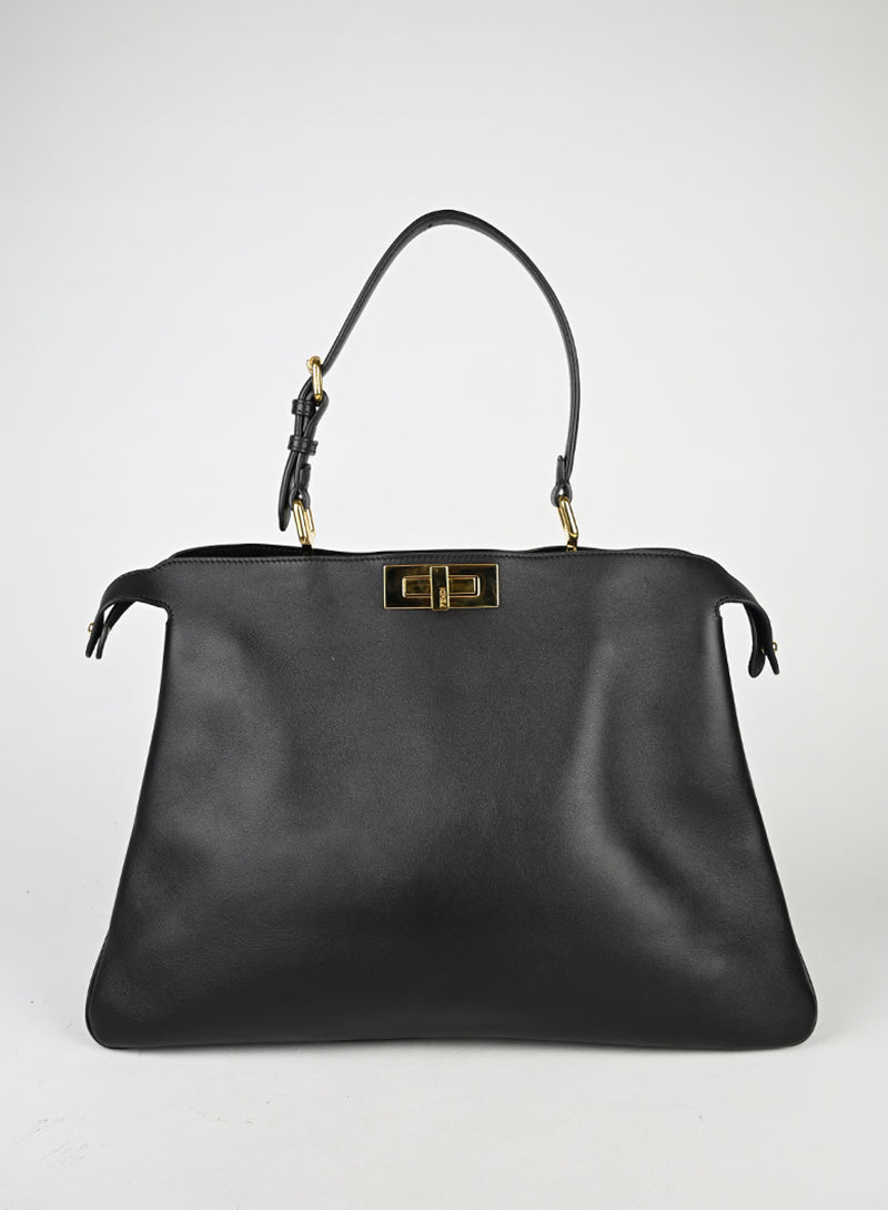 Fendi Peekaboo ISeeU Media in pelle Nera