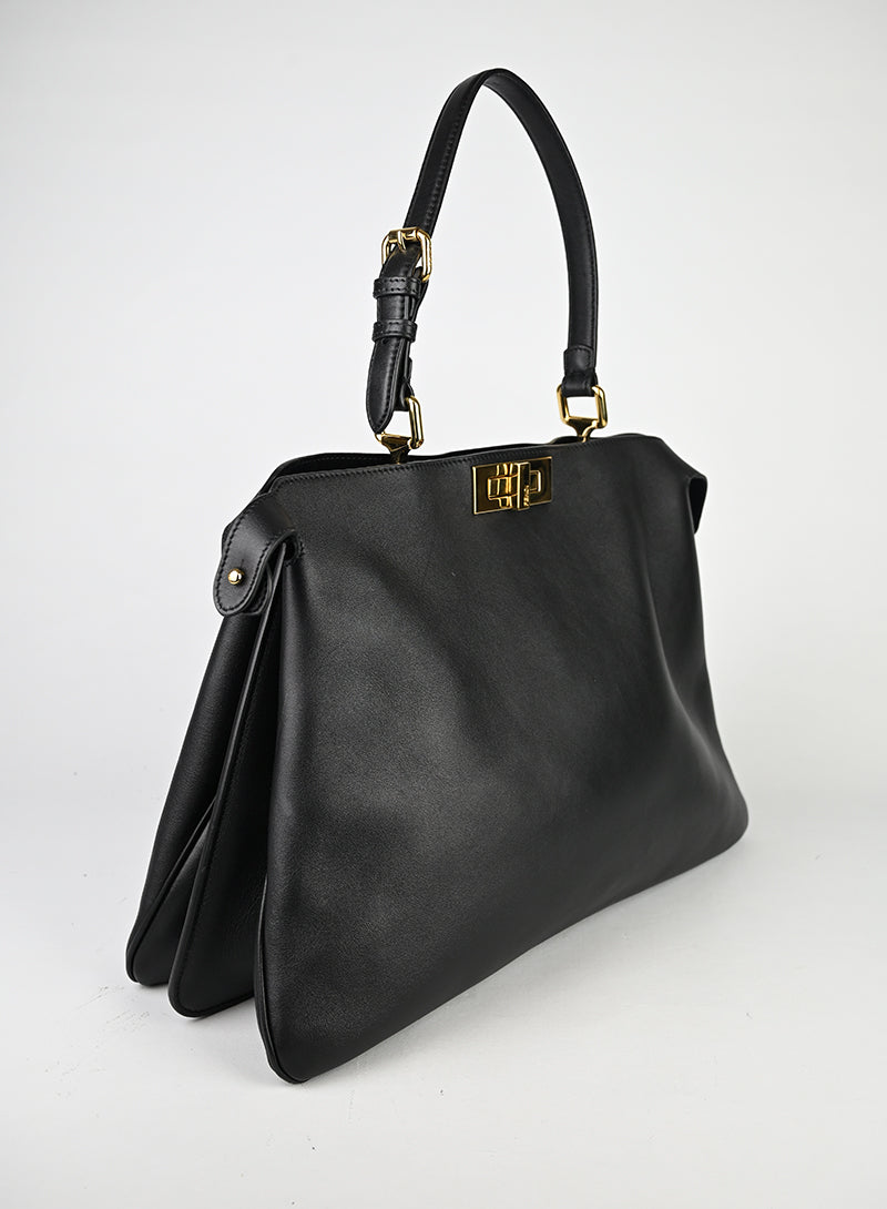 Fendi Peekaboo ISeeU Media in pelle Nera