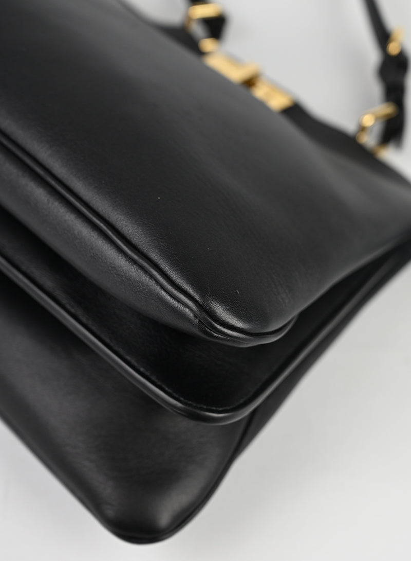 Fendi Peekaboo ISeeU Media in pelle Nera