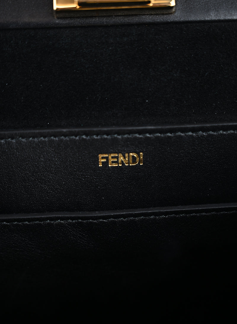 Fendi Peekaboo ISeeU Media in pelle Nera