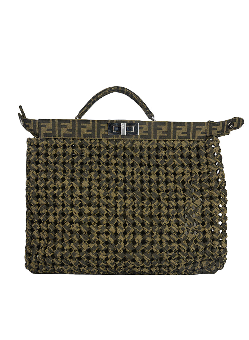 Fendi Peekaboo in tessuto FF intrecciato