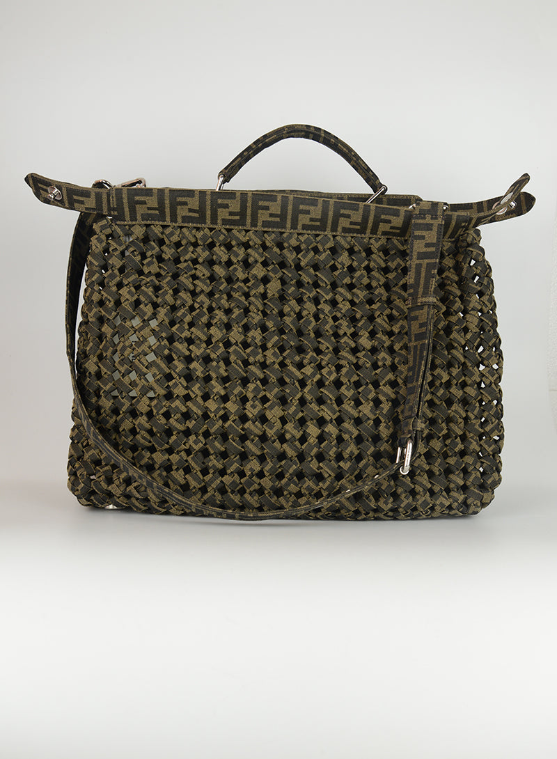 Fendi Peekaboo in tessuto FF intrecciato