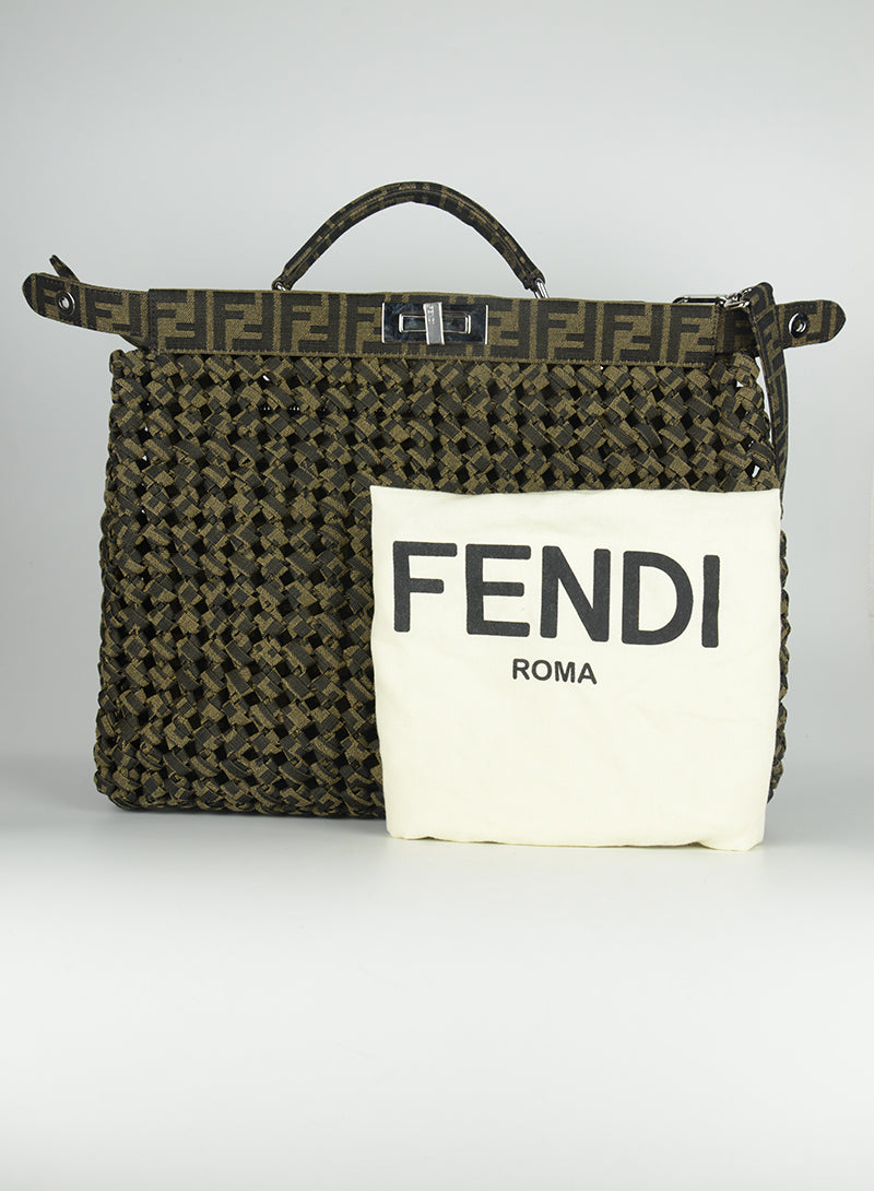 Fendi Peekaboo in tessuto FF intrecciato