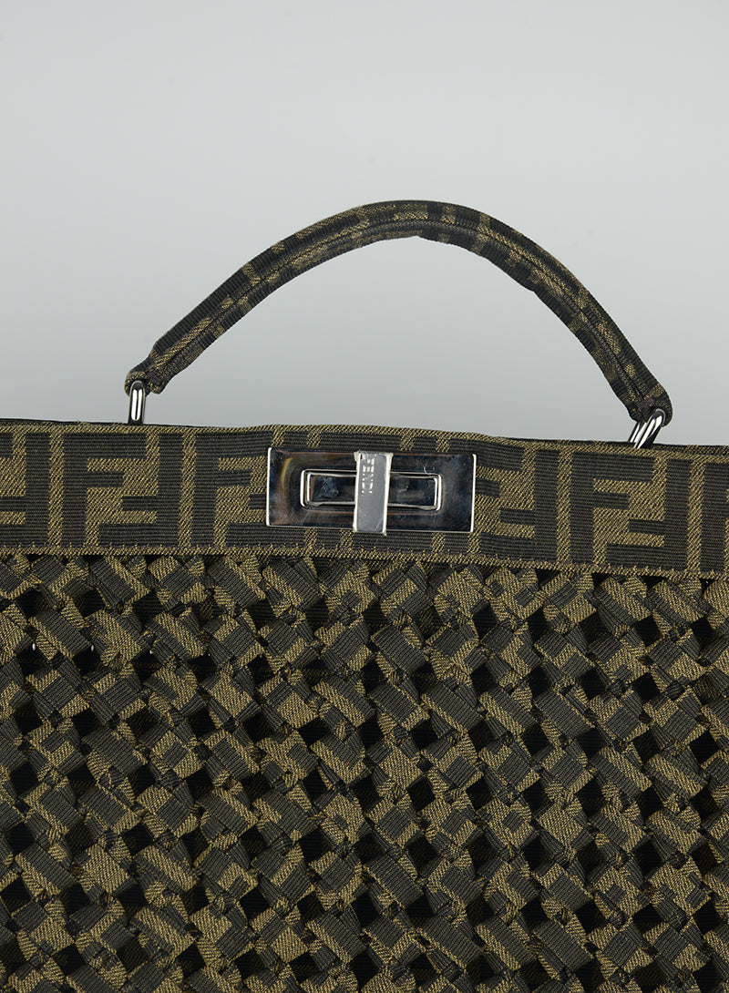 Fendi Peekaboo in tessuto FF intrecciato