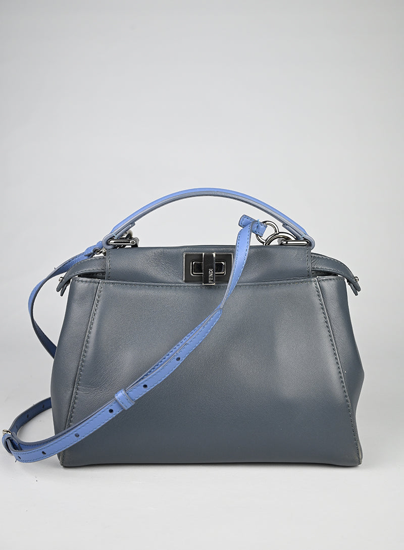 Fendi Peekaboo Mini in Pelle Avio