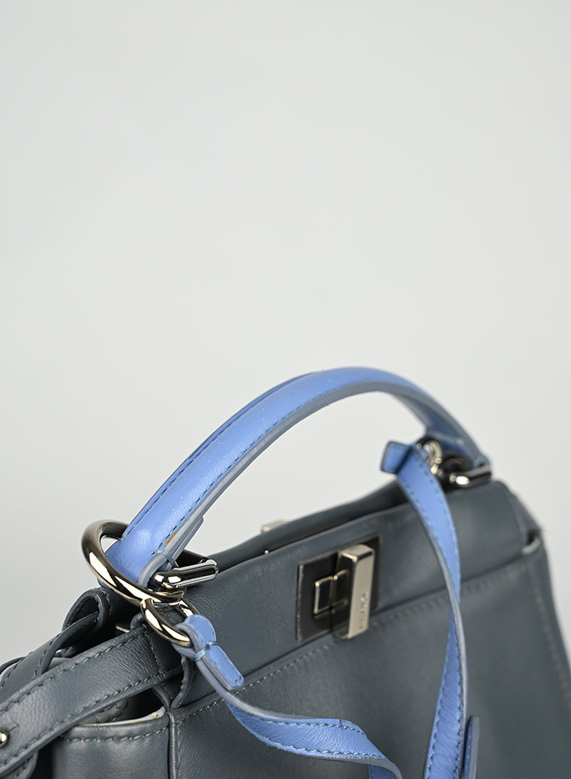 Fendi Peekaboo Mini in Pelle Avio