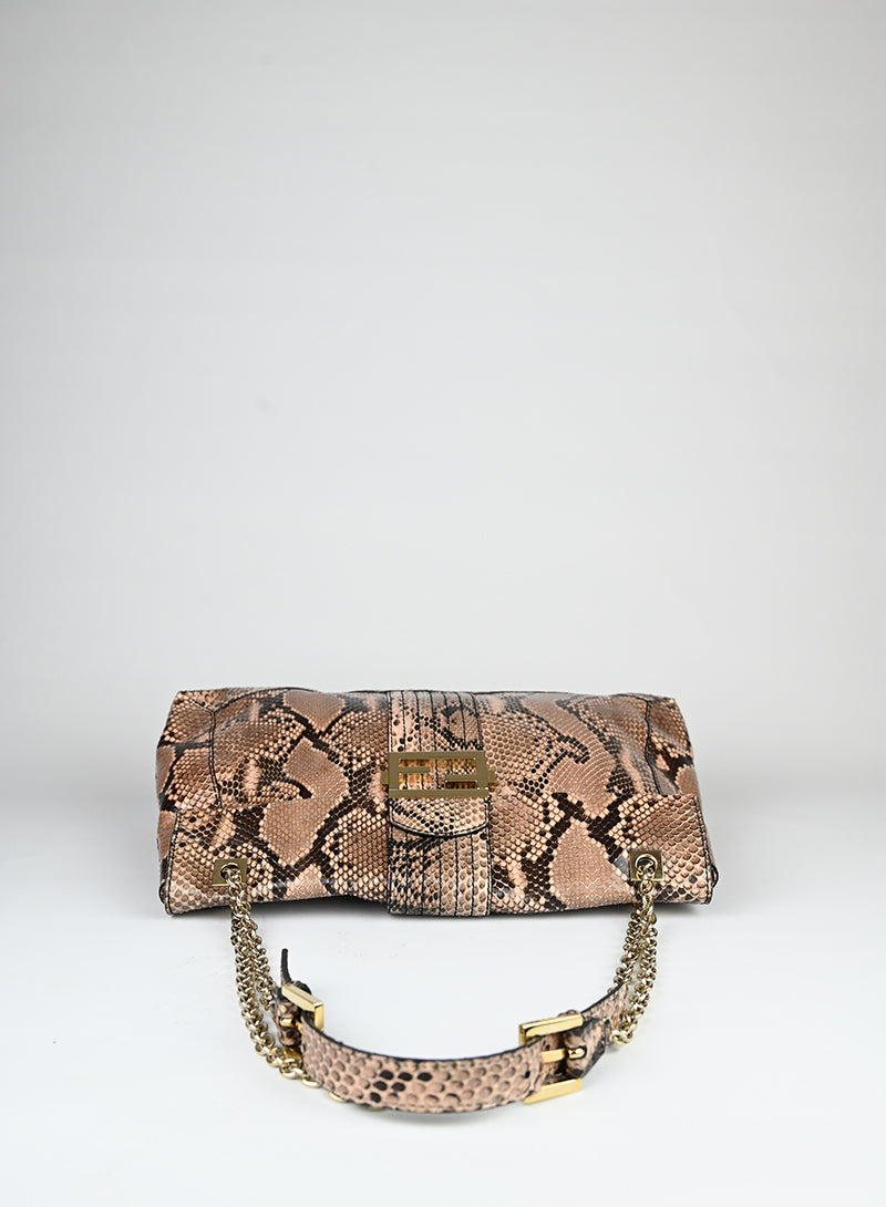 Fendi Shopper in pitone colore cipria