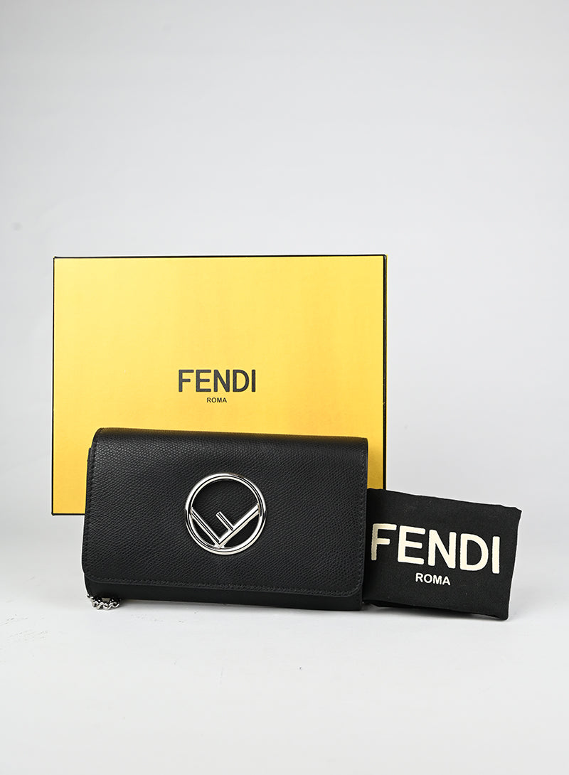 Fendi Borsina Kan Woc in pelle nera -  lesleyluxuryvintage