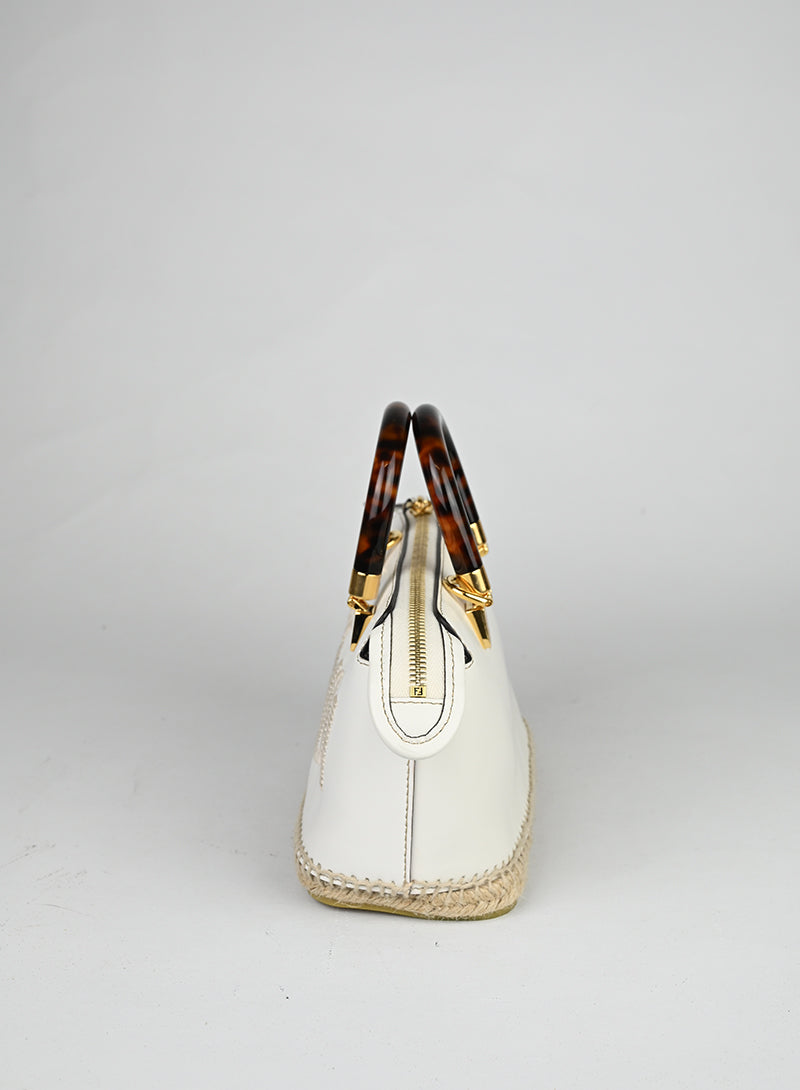 Fendi Borsa By the Way mini in pelle bianca