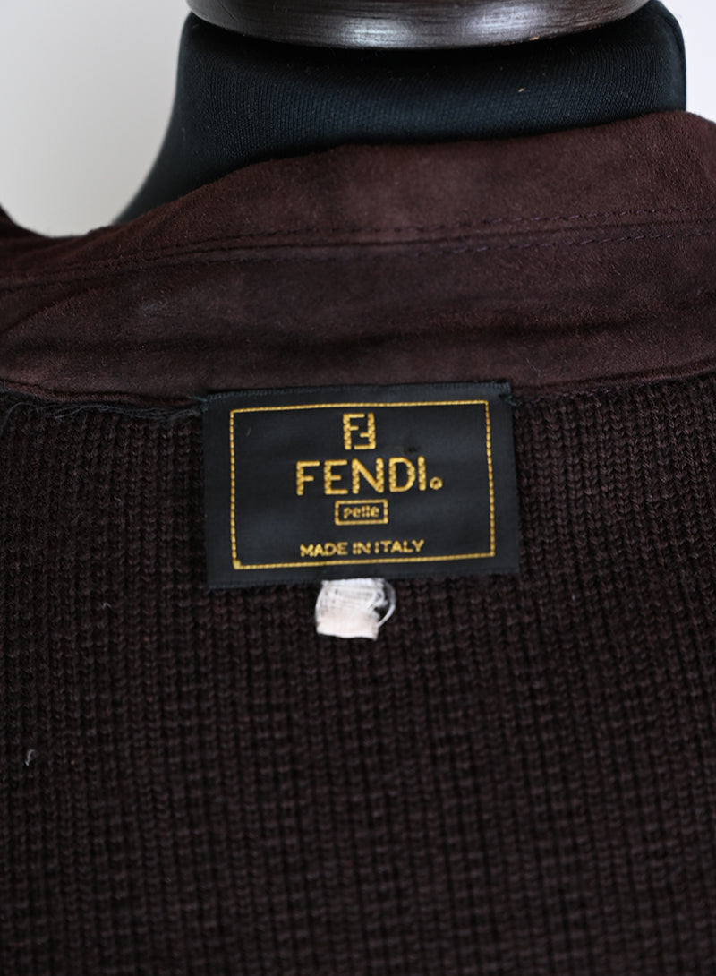 Fendi Giacca in suede testa di moro - Tg. 44