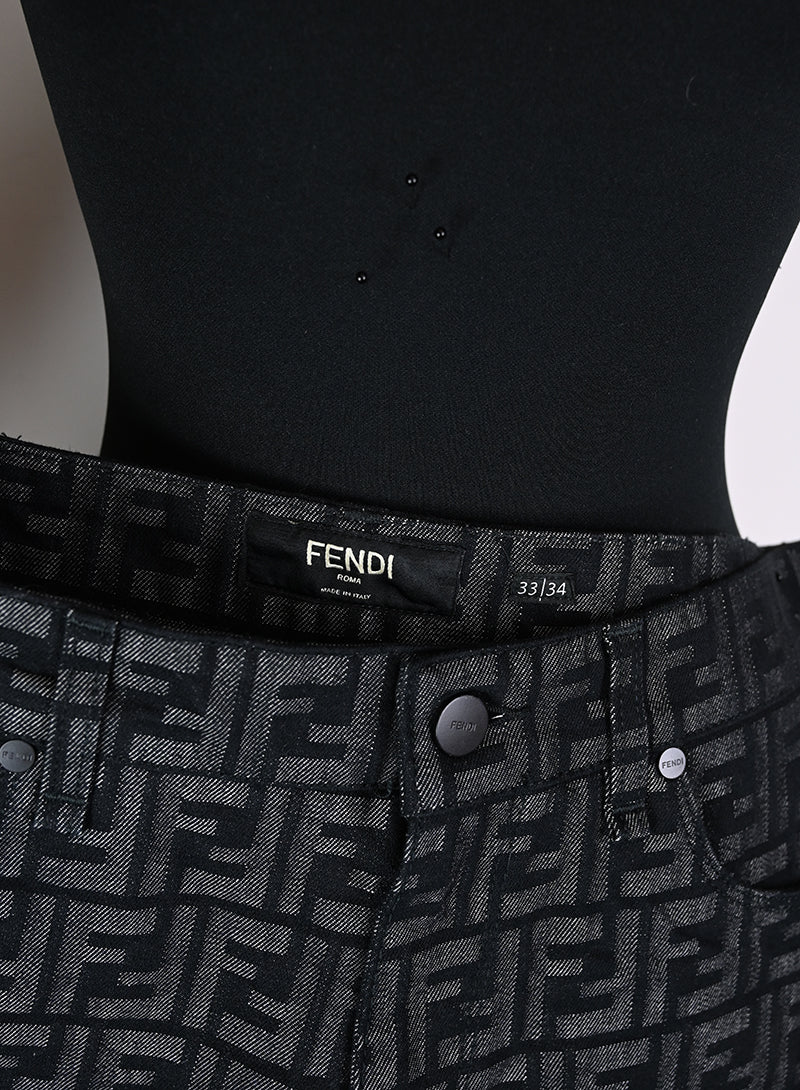 Fendi Jeans Zucca grigio e nero - Tg. 46