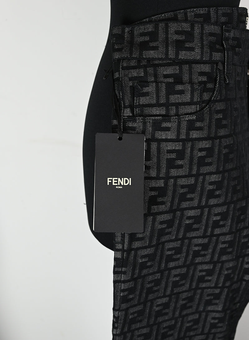 Fendi Jeans Zucca grigio e nero - Tg. 46