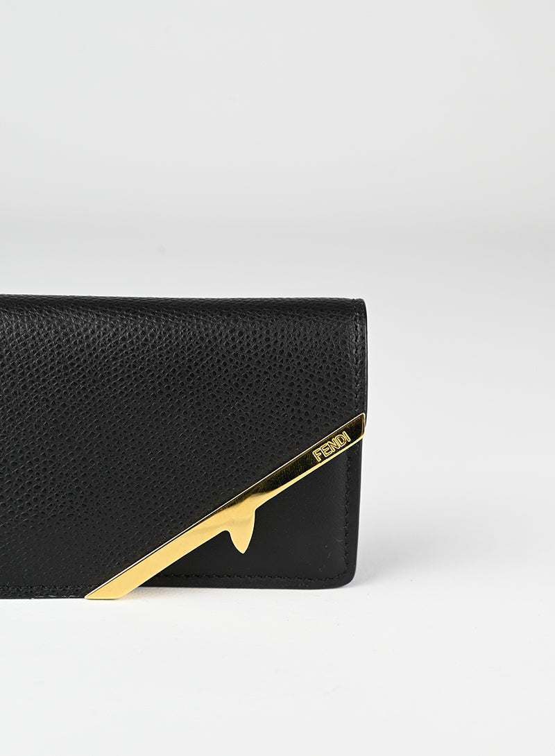 Fendi Portacarte in pelle nero