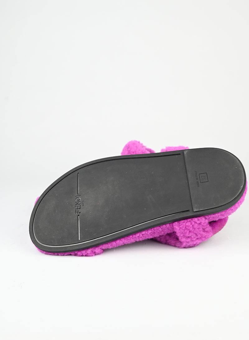 Fendi Sandali in ecofur ciclamino - N. 37 -  lesleyluxuryvintage