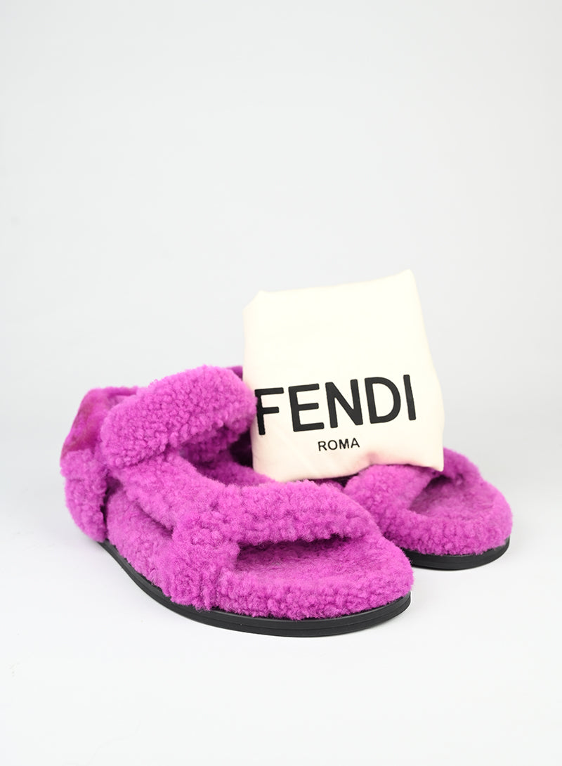 Fendi Sandali in ecofur ciclamino - N. 37 -  lesleyluxuryvintage
