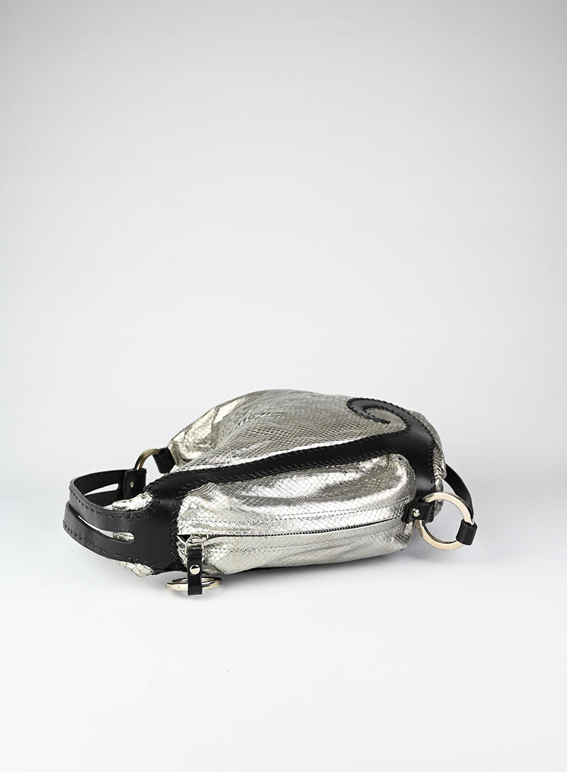 Fendi Borsa in pelle argento