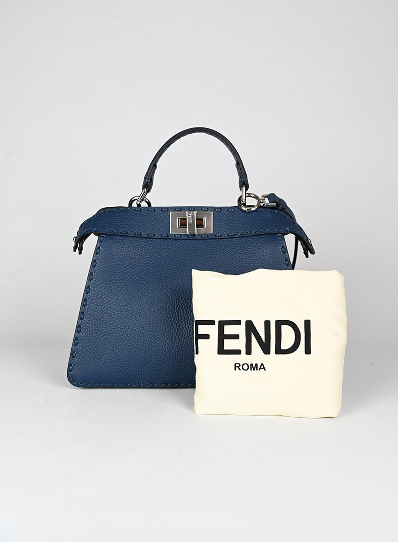 Fendi Borsa Peekaboo ISeeU petite blu