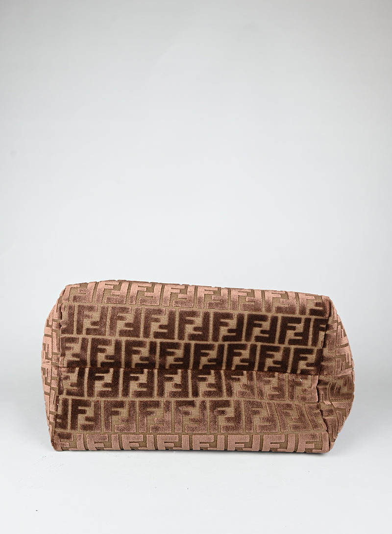 Fendi Shopper Jaquard Roll marrone
