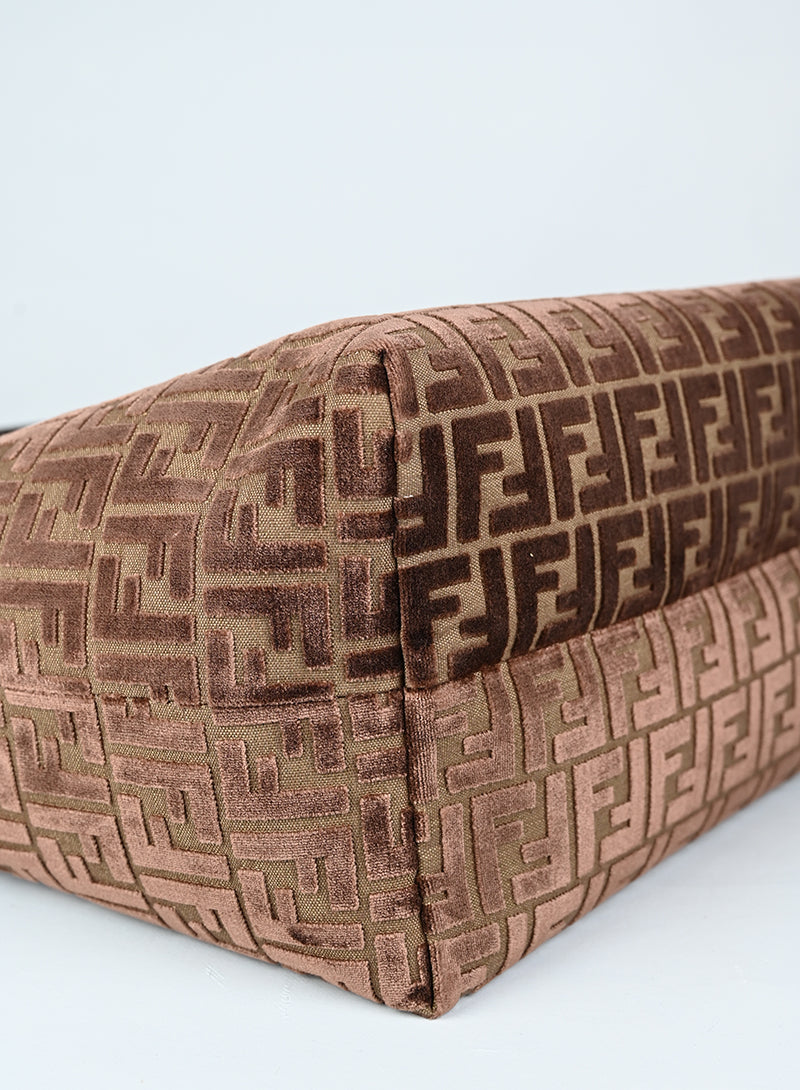 Fendi Shopper Jaquard Roll marrone