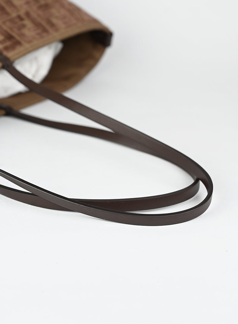 Fendi Shopper Jaquard Roll marrone