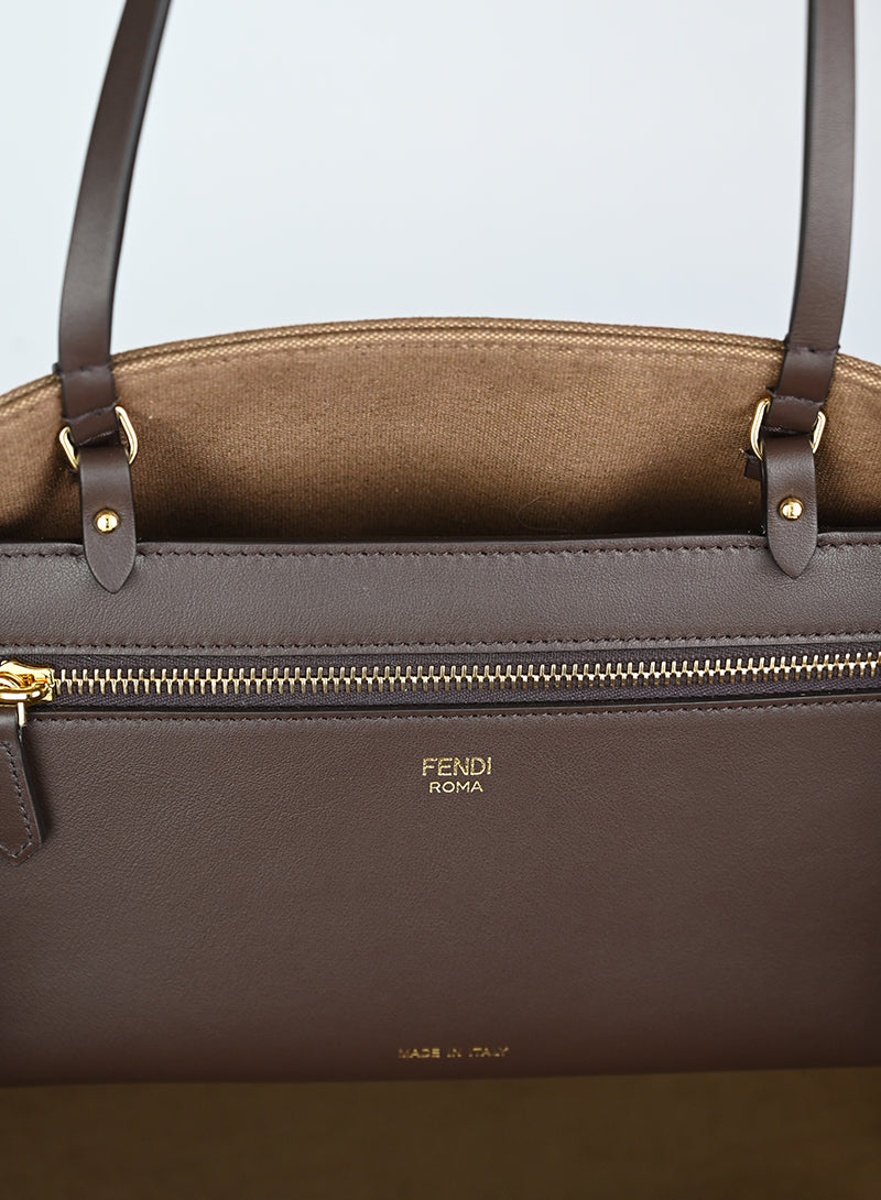 Fendi Shopper Jaquard Roll marrone