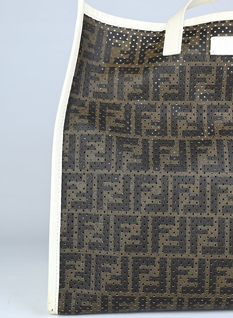 Fendi Shopper con FF marrone