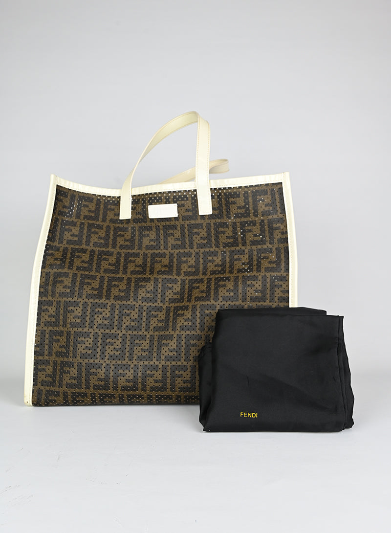 Fendi Shopper con FF marrone